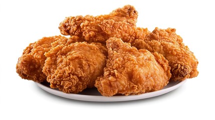 Delicious deep-fried battered crispy chicken wings, golden brown and perfectly crispy. This mouthwatering image captures the irresistible texture and flavor of fried chicken, perfect for food lovers, 