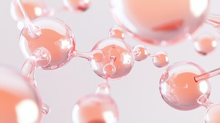 Collagen Benefits Infographic: 3D Render Illustration for Skin, Hair, Nails Education