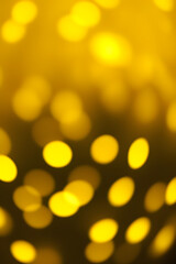 Obraz premium Ethereal Yellow Bokeh Lights Abstract Background