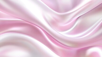 Fototapeta premium Ethereal Collagen Fiber Flow - 3D Render Illustration of Tranquil Pink and Cream Background, Ultra-Detailed Visualization of Serenity