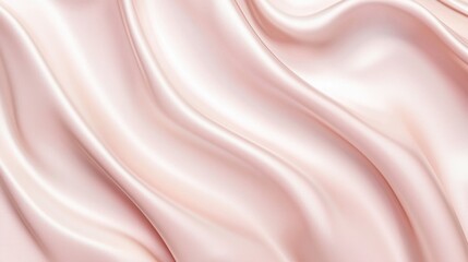 Obraz premium Serene Collagen Fibers Flowing Like Silk in Soft Pink and Cream Gradient - Ultra-Detailed 3D Render Illustration
