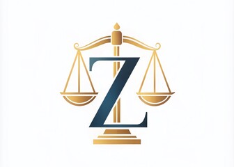 Unique Letter Z Law Scale Justice Logo Icon Vector for Legal Branding and Professional Services in Graphic Design and Marketing Materials