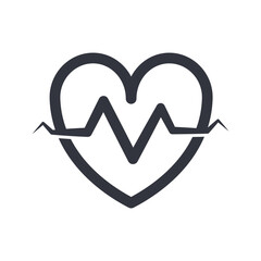 Heart Beat Logo Template Icon
