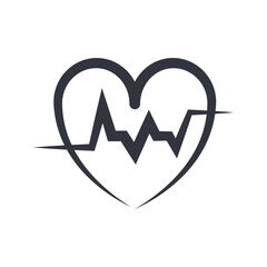 Heart Beat Logo Template Icon