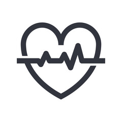 Heart Beat Logo Template Icon