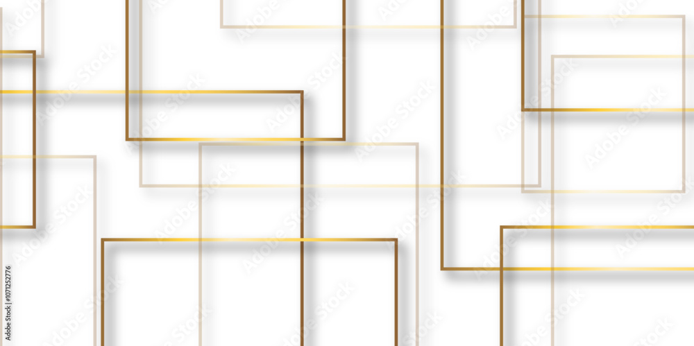 Poster Abstract background golden square stock line background. abstract artistic of geometric background black gradient abstract seamless vector pattern. Minimal style website banner, decoration Vector.	