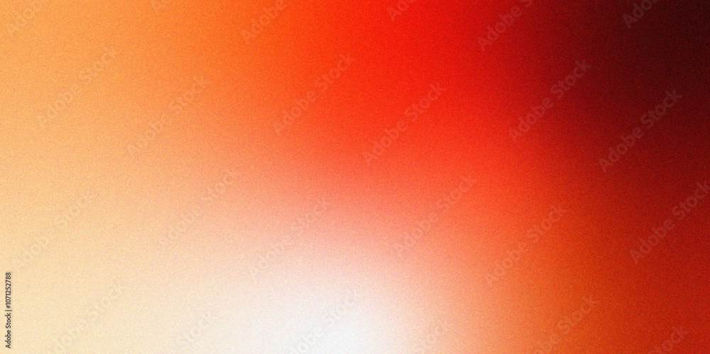 Poster Abstract Red orange grainy gradient noise texture effect. Beautiful colored abstract texture background. Textured with rough grain, and bright spots. Empty space grunge banner poster backdrop bg.	

