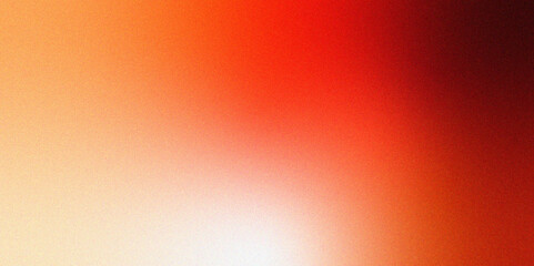 Abstract Red orange grainy gradient noise texture effect. Beautiful colored abstract texture background. Textured with rough grain, and bright spots. Empty space grunge banner poster backdrop bg.	
