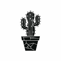 Silhouettes of cactus