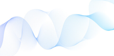 White wave curve lines banner background design. Abstract soft wave lines dynamic flowing blue light isolated background. Vector Illustration of the gray pattern of lines. stripes on white.