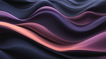 Obraz premium The image is a colorful, abstract painting of a wave with purple and pink colors. The wave appears to be flowing and has a sense of movement. The painting evokes a feeling of energy and excitement
