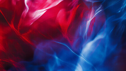 Naklejka premium Colorful abstract fabric waves in red and blue under soft lighting