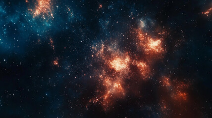 Fototapeta premium A stunning view of a vibrant galaxy filled with sparkling stars and cosmic clouds in space