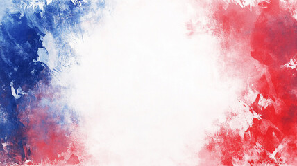 Obraz premium Colorful abstract representation of the French flag with textured blue and red shades