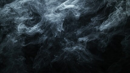 Obraz premium Dense black smoke swirling in a threatening cloud, filling the atmosphere.