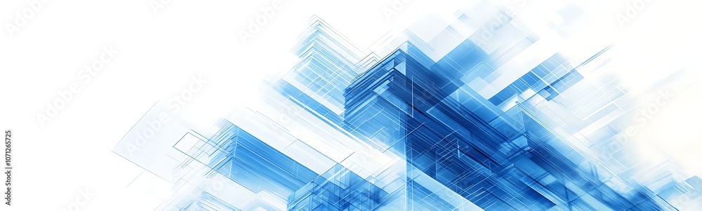 Aufkleber a vibrant abstract design featuring dynamic blue strokes on a white background, evoking a sense of m