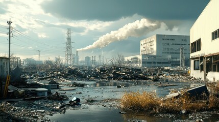 Historical footage of the Fukushima disaster, highlighting the immediate response efforts
