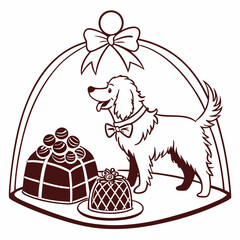 cartoon Christmas Animals Candy Dome