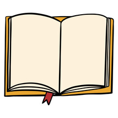 Open books set. Doodle colorful book covers  study literature concept for college education. Vector flat set