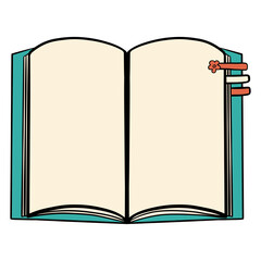 Open books set. Doodle colorful book covers  study literature concept for college education. Vector flat set