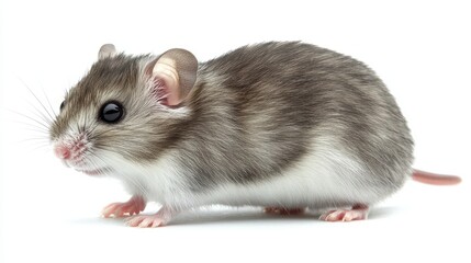 Cute Gray Mouse in Profile Stance