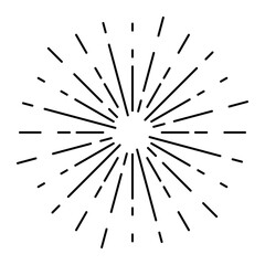 Obraz premium Png sunburst lines design element, transparent background