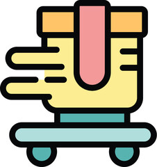 Food delivery robot quickly delivering food with its autonomous driving system