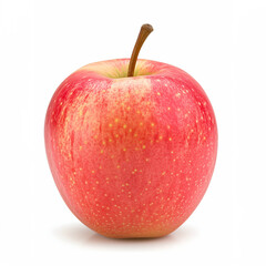 Red apple isolated on white background. Fresh raw organic fruit