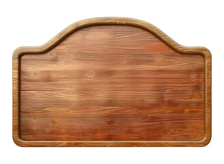 Empty vintage wooden signboard isolated on transparent background