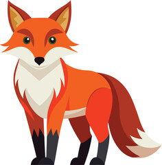 Obraz premium cute fox silhouette vector art design