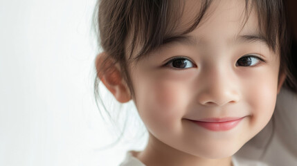Smiling girl with beautiful eyes, capturing the innocence of childhood