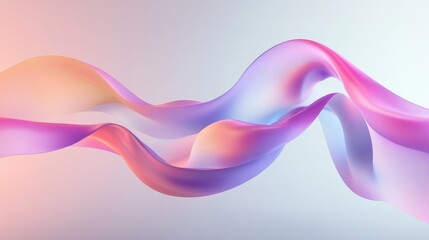 Abstract Wavy Gradient in Pink, Purple, and Blue Hues