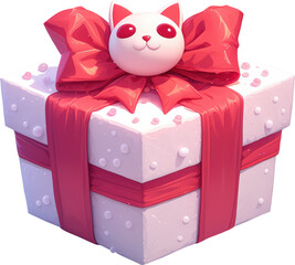 Cute gift box with bow