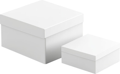 Naklejka premium Two blank white boxes