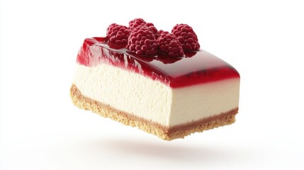 Raspberry Cheesecake with a Red Glaze