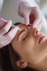 A girl at the beautician's office