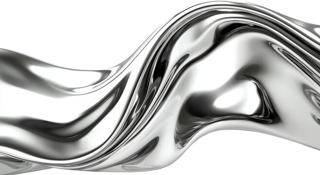 Abstract silver wave