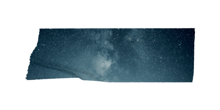 PNG blue sky washi tape, journal sticker element, transparent background