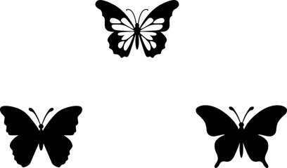 Elegant Butterfly Silhouette Design Art Illustration for Creative and Minimalistic Concepts