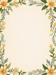 Fototapeta premium Create Beautiful Floral Border Designs to Enhance Your Artistic Projects with Nature-Inspired Elements