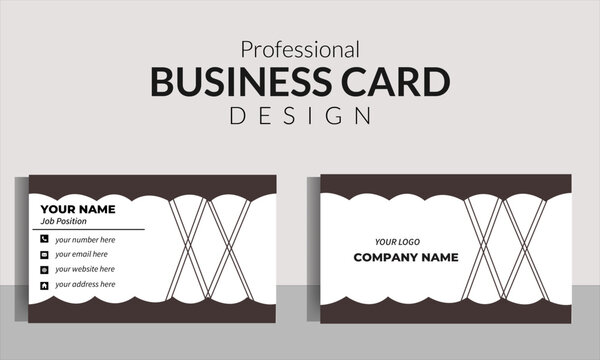 Simple Modern Business Card Layout Gray Stripes.