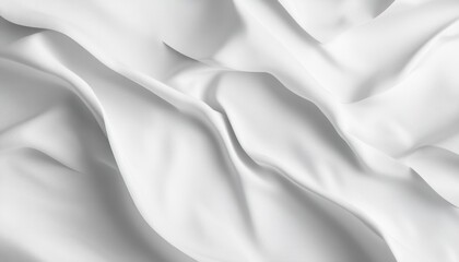 Obraz premium Abstract White Fabric Draped in Soft, Gentle Waves