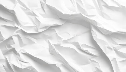 Obraz premium A Close-Up of Wrinkled White Paper Texture