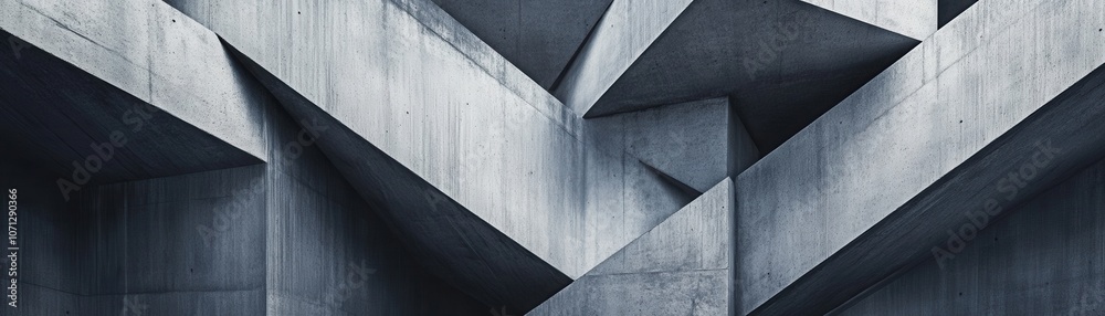 Poster abstract geometric structure of concrete walls