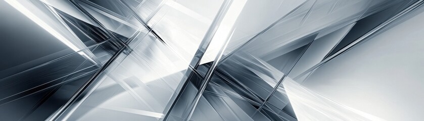 Obraz premium Abstract Gray and White Intersecting Lines