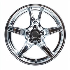 Obraz premium Isolate car wheel on a clean white background.