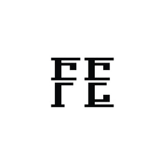 FE monogram logo design letter text name symbol monochrome logotype alphabet character simple logo
