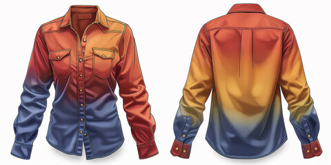 Illustration of a shirt with a bow isolated on a white background