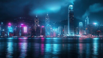 Hong Kong Skyline at Night