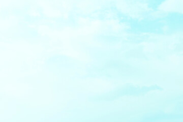 Blue pastel sky with white cloud. Beautiful sky in the morning. Freedom of life, New life beginning and Positive thought and energy concepts.	
